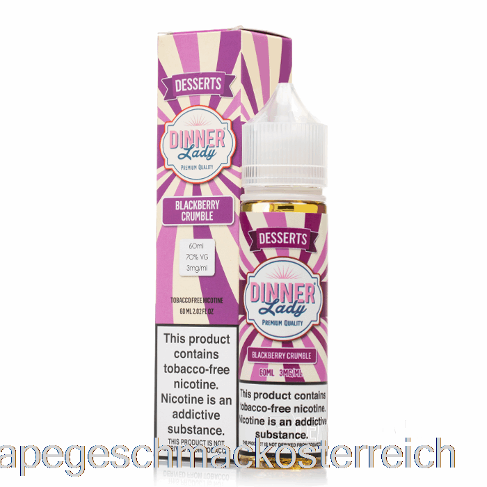 Brombeer-Crumble – Vape Dinner Lady E-Liquid – 60 Ml, 0 Mg Vape-Geschmack